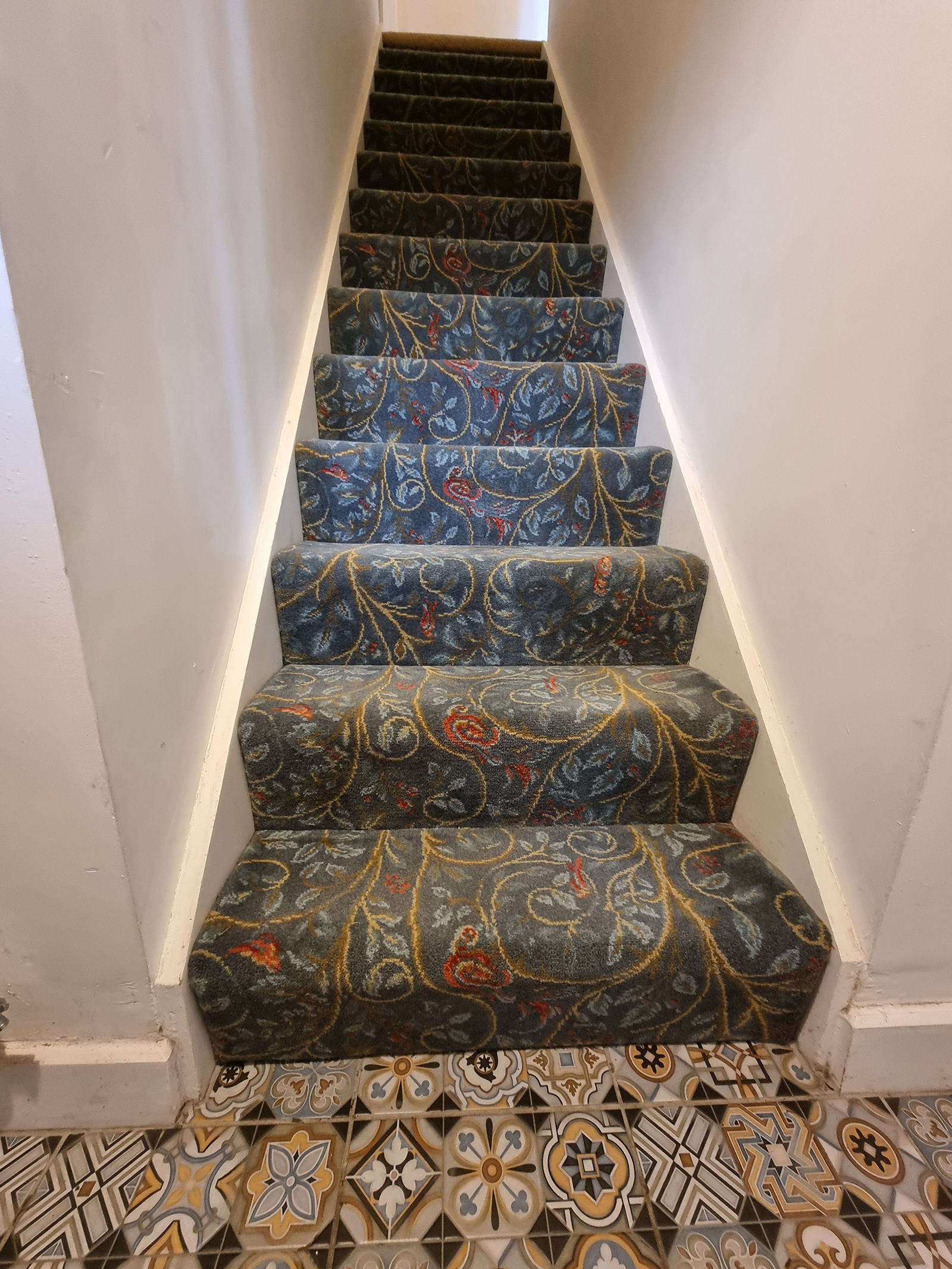 Natural Wool Stair Carpet Installation in Todmorden